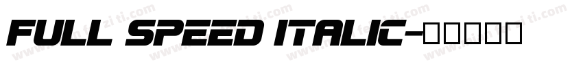 Full Speed Italic字体转换